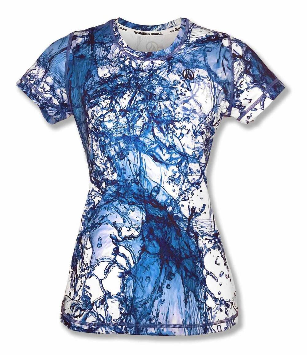 NEW INKNBURN women's splash tech shirt in blue